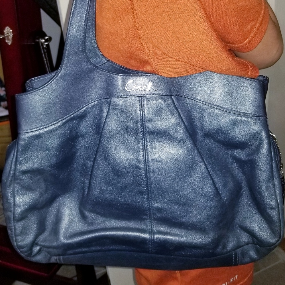 Coach Lexi Graphite Leather Satchel